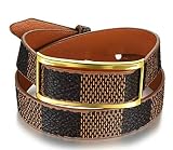 Lafeil Lederarmband Damen Damen Armbänder Geflochten Metalllegierung Armband Brau Zwei Damen Tone Mosaik Armreifen Für Damen Hochzeit