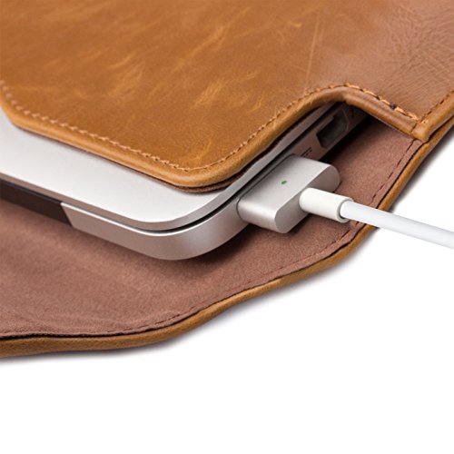 MacBook Pro 15“ Tasche | passend für 14.0 bis 15.6 Zoll Laptops | Buffalo Optik braun | iCues Piquante Etui | weitere Leder-Imitat – und Farbvarianten verfügbar | universelle Schutz-Hülle mit Geschenk-Box - 4