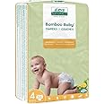 Aleva Naturals Hypoallergenic Bamboo Baby Diapers for Baby, Ultra Soft, Sensitive Skin Friendly, Biodegradable, Disposable - Size 4 (20-30 lbs / 9-13kg), 26 Count, Unbleached