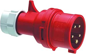REV 0512540555 CEE GERÄTESTECKER 5-polig 32A 400V~ , Rot: Amazon.de: Baumarkt