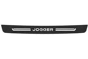 KBUYS Autocollant de seuil de seuil de porte de voiture en fibre de carbone cuir coffre pare-chocs autocollants compatibles avec Dacia Jogger 2021 2020 2019 2018 accessoires (Color : 1pc trunk)