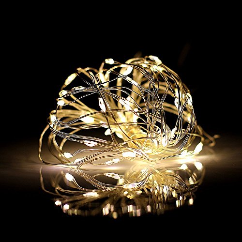 Solar Lichtdraht 100er LED Lichterkette Mini Drahtleuchten Deko für Garten Party Hochzeit Warmweiß Gresonic - 3