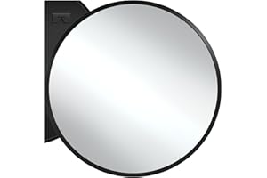 TecTake® Espejo de Pared, Diseño Minimalista, Ideal para Baño, Dormitorio o Salón, Espejo Baño con Marco de Aluminio, Fácil de Montar, Decoración Hogar - Ø70 x 2,5 cm