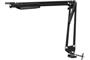 JIAWU Supporto per Braccio per Microscopio, Supporto per Microscopio Monoculare Pieghevole per Obiettivo 40 mm di Diametro, Braccio Regolabile a 360 Gradi e Set di Anelli per Lenti 42 mm