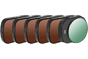 FPVtosky Zestaw filtrów ND Mini 4 Pro, wielowarstwowe filtry ND, zestaw filtrów CPL do akcesoriów do dronów DJI Mini 4 Pro, 6-pak (CPL, ND16, ND32, ND64, ND128, ND256)
