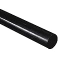 HDPE High Density Polyethylene Round Rod, Black 50mm Diameter x 300mm Long Grade A PE 500