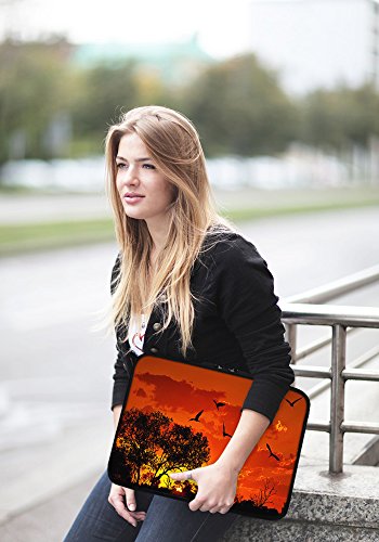 PEDEA Design Schutzhülle Notebook Tasche bis 15,6 Zoll (39,6cm), African Sunset - 4