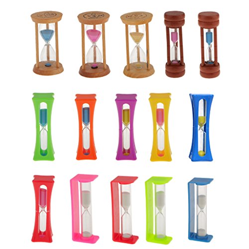 Holz Sandglass Sand Timer Sanduhr Küche Timer 3 Minuten Tisch Dekor – Blau - 5