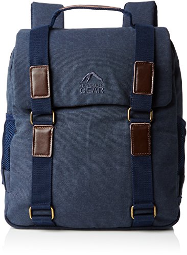 Outdoor Gear Hiking Backpack Laptop Canvas Backpack/Rucksack School/College Camping Bag, 35.0 Liters, Navy Blue 1641NY