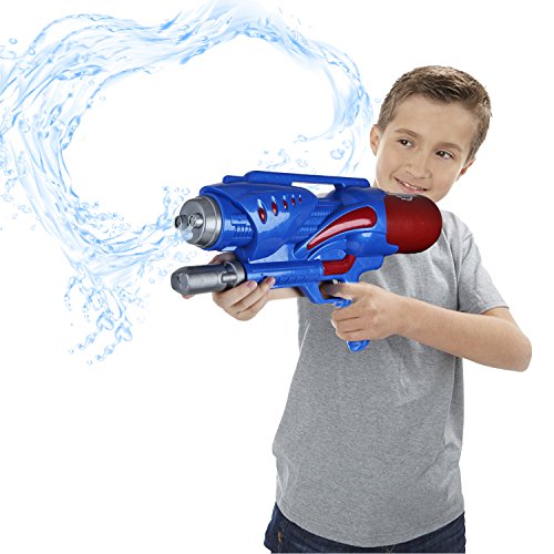 Double Nozzles Water Gun Pistol - Beby (2017 New Design) 1200ml Squirt Gun for Kids Summer Outdoor Water Shooting Game 3+Years Toys (Red-Yellow/Blue-Red Random)