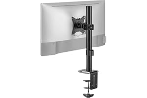 Spacetronik - Monitor-Halterung - Einzelne Bildschirm-Halterung - Monitorständer verstellbar Links-rechts, Oben-unten - Diagonale von 17 bis 32 Zoll - Höhenverstellbare Monitorerhöhung - VESA 75/100