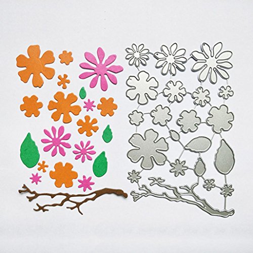 Stanzschablone Scrapbooking, FNKDOR Embossing Machine Schablonen Schneiden Stanzformen, auf Sizzix big shot / Cuttlebug / und andere Stanzmaschine anwenden (D)