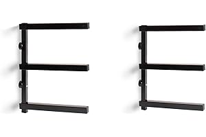 ‎XPOTOOL XPOtool 2X Metallregal zur Holzlagerung, 310 x 30 x 455 mm, Kragarmregal mit 3 Etagen, Schwerlastregal 50 kg pro Ebene in Schwarz