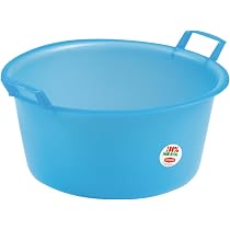 Bacinella Ovale In Polietilene Sicignano &mdash; Per Alimenti, 50 Cm, Color Azzurro, Resistente E Leggera
