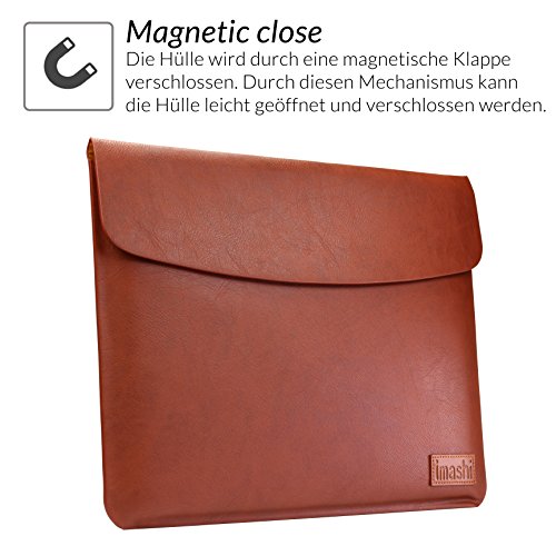Urcover® ULTRA SLIM 13,3 Zoll Mac-Book Pro Retina Hülle Sleeve Premium Tasche für 13,3 Zoll / 33,8 cm Laptop Notebook Macbook, iPad Air, Galaxy Tab | Braun - 6
