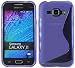 Produktbild S-Line TPU SchutzHülle für Samsung Galaxy J1 (J100H) Silikon Hülle in Violett @ Energmix