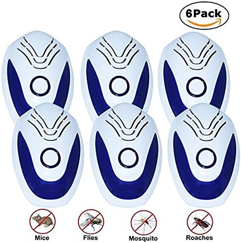 Ultrasonic Pest Repeller Anti Mosquito -6Pack,Gray