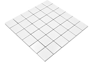 CONWIRE Mosaikfliese uni weiß matt Keramik Mosaik Steine