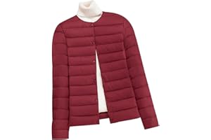 HAXNOHEY Doudoune Légère Femme Hiver Doudoune Legere Femme Veste Matelassée Femme Mi Saison Puffer Jacket Femme Blouson Doudoune Duvet Ultralight Fine Cintrée Femme Legere Pliable Quilted Jacket Femme