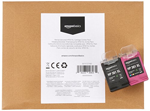 AmazonBasics - Cartucho de tinta regenerado HP 301XL negro y tricolor reviews AmazonBasics - Cartucho de tinta regenerado HP 301XL negro y tricolor