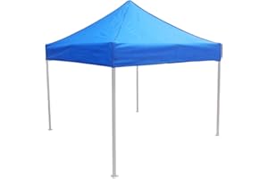 KMDZDZGS Canopy Replacement Roof Covers, UV-Resistant & Waterproof Gazebo Cover, Outdoor Roof Tarpaulin Top Cover for Garden Parties, BBQs, Festivals & Camping (Blue, 3 x 3 m)