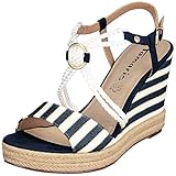 tamaris keilabsatz sandalette Cynara Tamaris Damen 1-1-28344-22 Riemchensandalen, Blau (Navy Comb 890), 38 EU