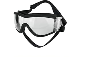 Wotendy Dog Goggles Transparent Pet Sunglasses Waterproof Windproof Eye Protection for Large/Medium Dog