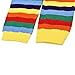 Koly Kids Girls Stripes Rainbow Kneepad Socks Leg Warmer Cotton Leggings (Yellow)