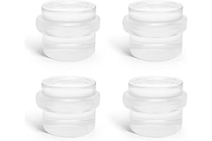 KUKICU Topes para Puertas Transparente - Tope Puerta Adhesivo para Suelo – Protección de Pared y Muebles – Pack 4 unidades