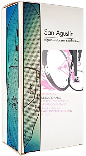 Cafes SAN AGUSTÍN, "Descafeinado Costa Rica Swiss Water" 100% Arábica en grano, 250 gr.