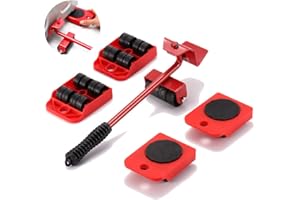 Kanyka Kit de Ruedas para Mover Muebles Pesados ，Transporte Profesional Herramienta juego，herramientas para levantar muebles capacidad de carga de 150 kg almohadillas giratorias de 360 grados.