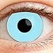 Produktbild Farbige Kontaktlinsen Blau Ohne Stärke mit Motiv Fun Linsen für Halloween Karneval Motto Party Fasching Cosplay Kostüm 3 Monatslinsen Motivlinsen Hellblau Sky Ice Blue Engel Elf ec-m13