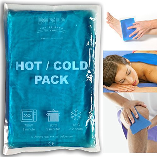 Msd Gel Freddo-Caldo Riutilizzabile 25x35 cm Cuscino Doppio Uso Borsa Ghiaccio Acqua Calda Hot Cold Pack Large Busta Trasparente Classic Gel Atossico Biodegradabile