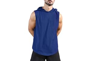 Viisendy Pro Felpa con Cappuccio da Allenamento da Uomo Canotte Allenamento Atletico Bodybuilding Felpa con Cappuccio Senza Maniche Camicie Maglietta Muscolare Senza Maniche da Palestra in Cotone