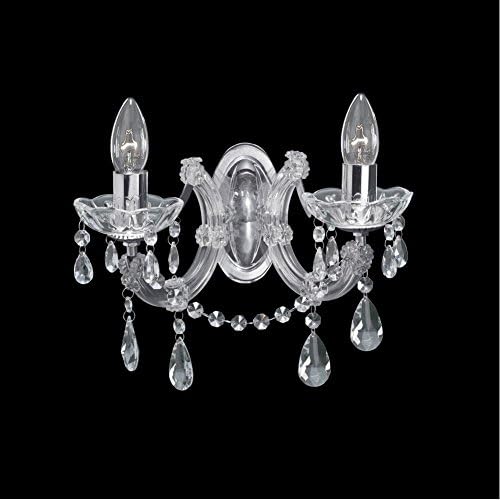 Charlotte-2CH 2 Way Twin Arm Marie Therese Crystal Wall Light