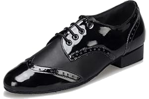 LITNERMIA Scarpe da ballo da uomo, con lacci, per latino, jazz, moderno, rumba e tango