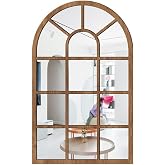 Hasaller Half Moon Window Mirror Arch Design Wall Mirror Decal Wood Frame Decorative Mirror Acrylic Mirror Wall Sticker for H