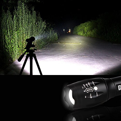 GBB Taschenlampe LED 1000 Lumen Cree LED Superhelle Power Lampe, schwarz - 7