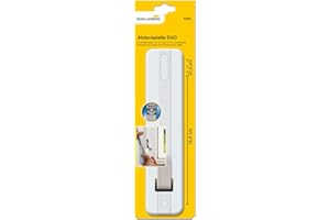 Schellenberg 53904 Rolladengurt Abdeckung Lochabstand 18,5 oder 21,5 cm, einfache Montage ohne Ausbau des Gurtband, Abdeckplatte DUO Maxi, für Gurtwickler und Einlasswickler, weiß