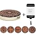 Produktbild LEAPCOVER Holz QI Wireless-Charging Pad mit Android-Empfänger für Samsung Galaxy S7 / S6 / Rand / Plus, Note 5, Nexus und andere Micro-USB-Android-Smartphone-Geräte (Android, Flower)