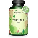 Pure Triphala Powder Organic Vegavero&reg; 1300mg | 180 Capsules (3 Month Supply) | NO Additives, Lab-Tested | Ayurveda Products