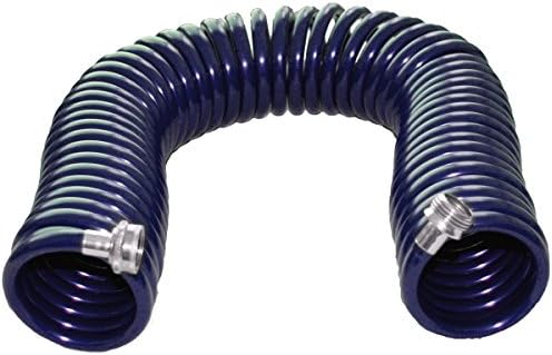 Plastair SpringHose PUWE650B9-M-3-AMZ Light EVA Lead Free Drinking Water Safe Marine/RV Recoil Hose, Blue, 3/8-Inch by 50-Foot