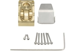 DollaTek Cubierta de latón Diff w/Skid placa de protección Set para SCX24 AXI90081 RC vehículos piezas de coche