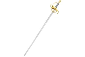 ‎BATTLE-MERCHANT Battle-Merchant - Rapier Replik aus dem 17. Jahrhundert aus Stahl handgeschmiedet - Mittelalter - echt für Erwachsene - aus Metall