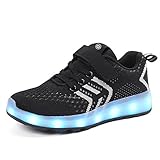  Ansel-UK LED Zapatos Verano Ligero Transpirable Bajo 7 Colores USB Carga Luminosas Flash Deporte de Zapatillas con Luces Los Mejores Regalos para Niñas Niños Cumpleaños