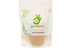 ‎GOODFARM GoodFarm Bio Triphala Pulver 500g - Bio zertifiziert, Premium Qualität | Ayurveda | Vegan | Hervorragend geeignet für Verdauung und Entgiftung