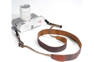 CANPIS Tracolla per fotocamera in pelle, regolabile, morbida, vintage, per fotocamera SLR DSLR