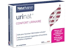 NATURAVIGNON LABORATOIRE NaturAvignon Urinat | complement alimentaire confort urinaire et intime | Cranberry canneberge hibiscus et orthosiphon | 36 mg de PACs | flore intime | Efficacité prouvée | 30 comprimés (15jours)