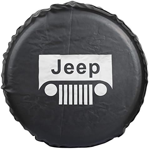 Jucarvo 17" 17inch L Car Spare Wheel Tire Cover Black PVC 255/75R17 Waterproof