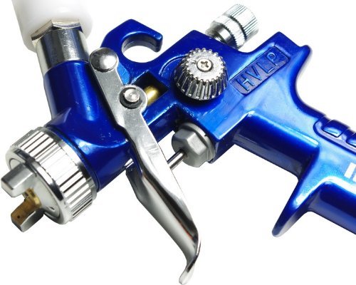 MINI HVLP Spritzpistole Lackierpistole Rostfrei Düse 0,8mm + 2x Düsensatz 0,5mm & 1,0mm - 3